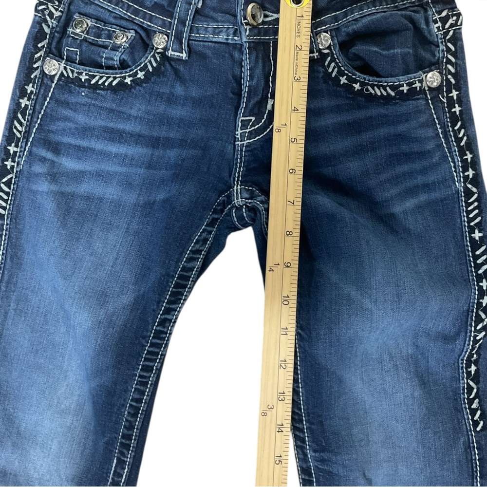 Miss Me Bootcut Jeans Size 25 Inseam 31 Embellished Y2K Denim - Picture 3 of 6